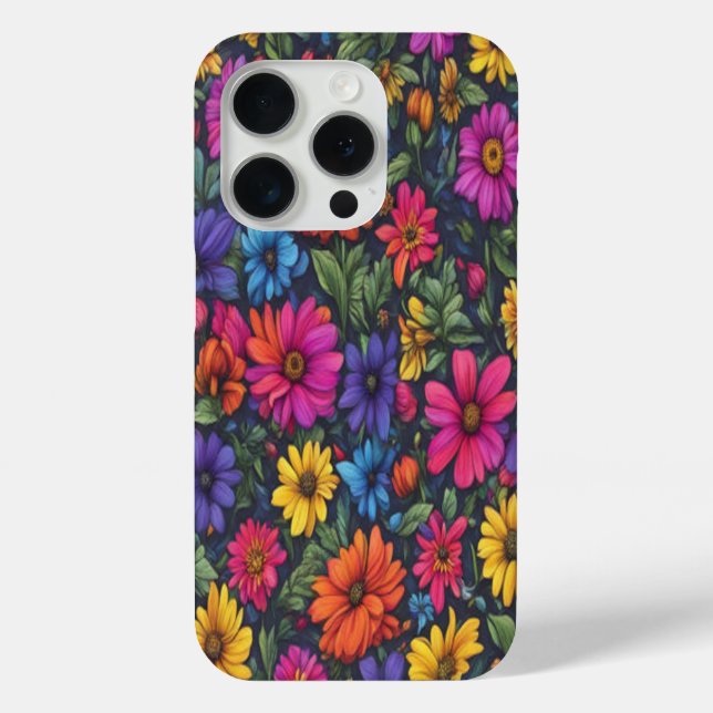 Colourful Floral Mix - iPhone Cases (Back)