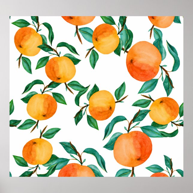 Colourful Floral Mix: Watercolor Illustration. Poster (Front)