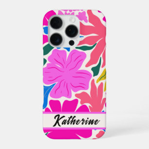 Colourful Floral monogram personalised Phone Case