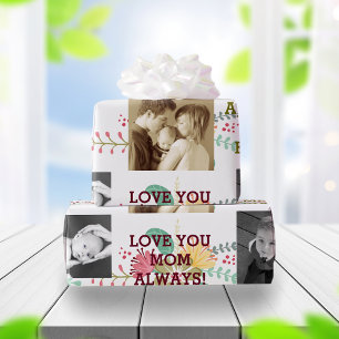 Colourful Floral Mothers Day Wrapping Paper