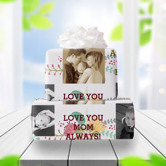 Colourful Floral Mothers Day Wrapping Paper