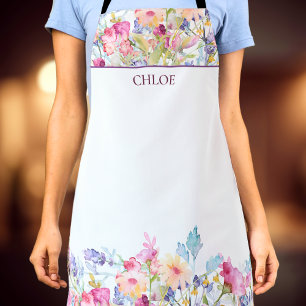 Colourful Floral Name Gift – Birthday for Niece Apron