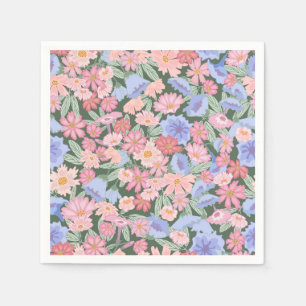 Colourful floral napkin
