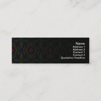 Colourful Floral Pattern Alternate Small Mini Business Card