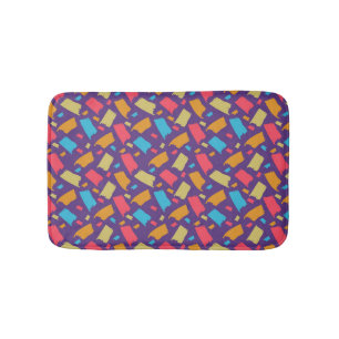 Colourful Floral Pattern Bath Mat