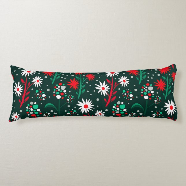 Colourful Floral Pattern Body Cushion (Front)