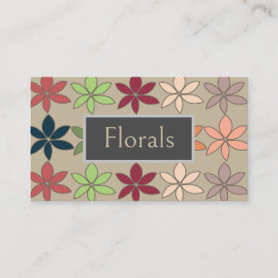 Colourful Floral Pattern  Business Card