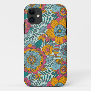 Colourful floral pattern iPhone 11 case