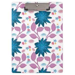 Colourful floral pattern clipboard