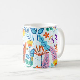 Colourful Floral Pattern Coffee Mug