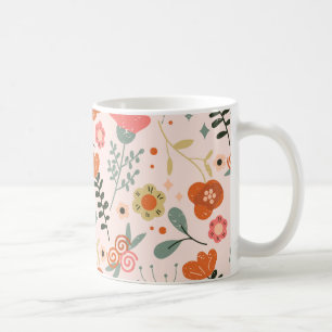 Colourful Floral Pattern Coffee Mug