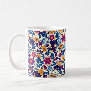 Colourful Floral Pattern Coffee Mug