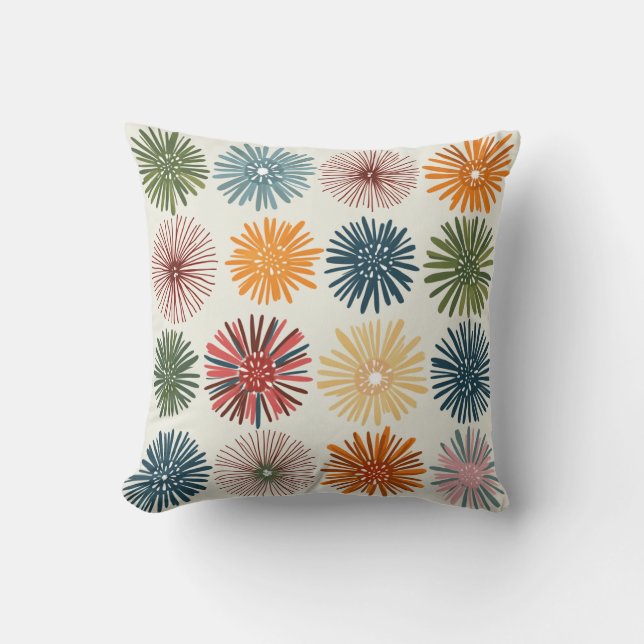 colourful floral pattern cushion (Front)