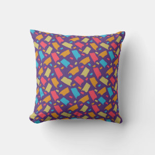 Colourful Floral Pattern Cushion