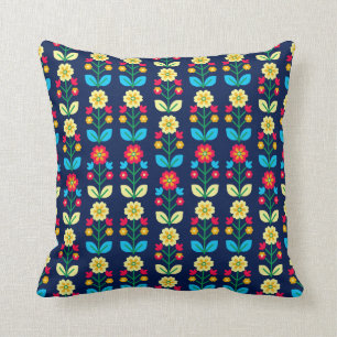 Colourful Floral Pattern Cushion