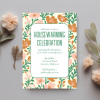 Colourful Floral Pattern Custom HOUSEWARMING PARTY