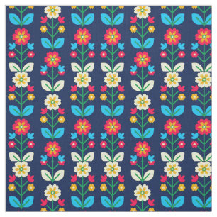 Colourful Floral Pattern Fabric