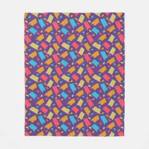 Colourful Floral Pattern Fleece Blanket