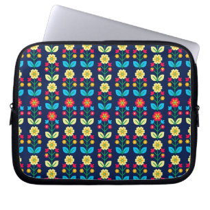 Colourful Floral Pattern Laptop Sleeve