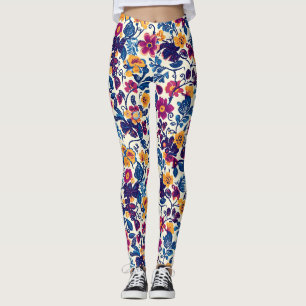 Colourful Floral Pattern Leggings