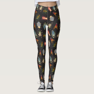 Colourful Floral Pattern Leggings