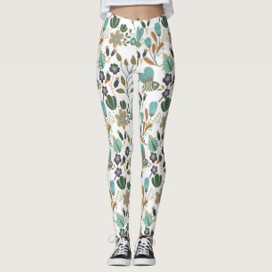 Colourful Floral Pattern Leggings