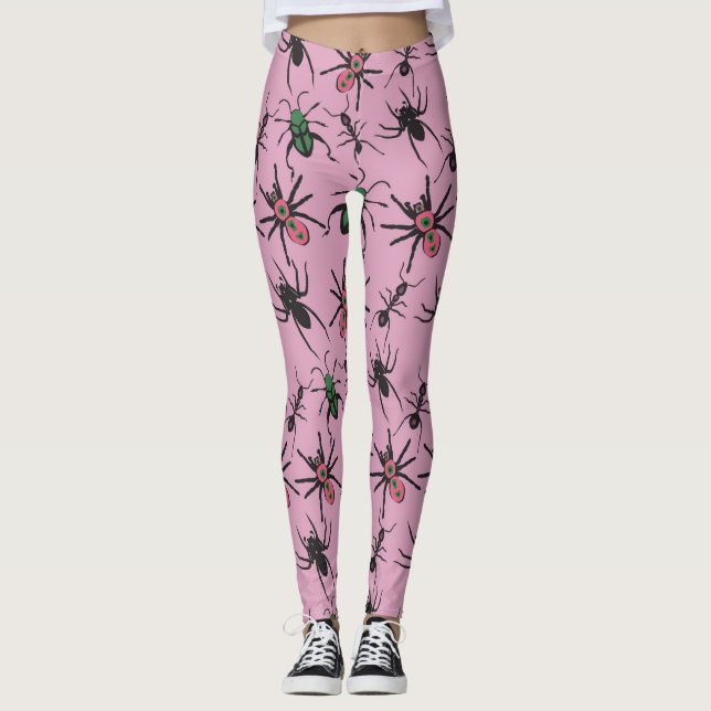Colourful Floral Pattern Leggings (Front)
