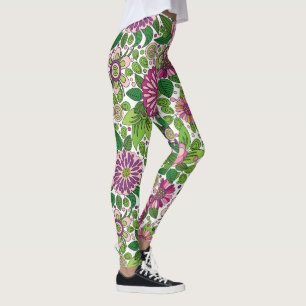 Colourful Floral Pattern Leggings