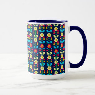 Colourful Floral Pattern Mug