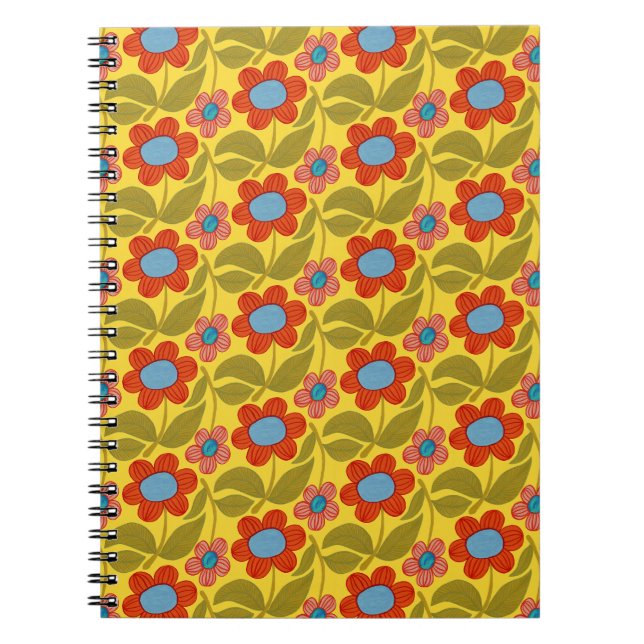 Colourful Floral Pattern Notebook (Front)