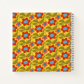 Colourful Floral Pattern Notebook