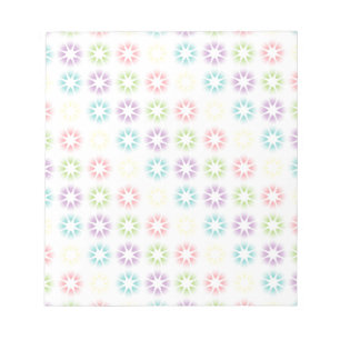 Colourful floral pattern notepad