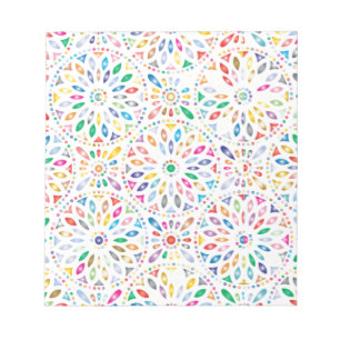Colourful Floral Pattern Notepad
