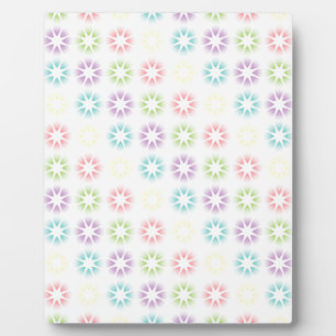 Colourful floral pattern plaque