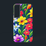 Colourful floral pattern samsung galaxy case<br><div class="desc">Colourful floral pattern, flowers in green decor leaves and grass. Cute colourful floral pattern, leaves and flowers coaster party supplies, birthday party, celebration home party supplies, kitchen supplies, towels coasters plates cups, cute floral home decor kids room decor living room decor clock, wall plates, cutting board serving trays trinkets trivets...</div>