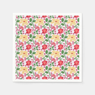 Colourful Floral Pattern Seamless Bright Flower Napkin