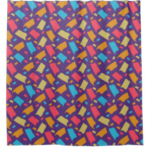 Colourful Floral Pattern Shower Curtain