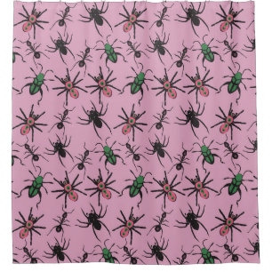 Colourful Floral Pattern Shower Curtain