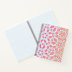 Colourful Floral Pattern Spiral Notebook
