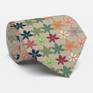 Colourful Floral Pattern  Tie