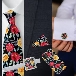 Colourful Floral Pattern Tie