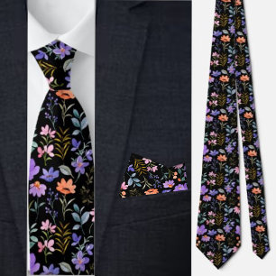 Colourful Floral Pattern Tie