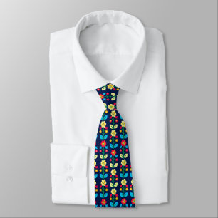 Colourful Floral Pattern Tie