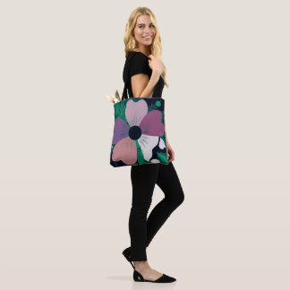 Colourful Floral Pattern Tote Bag – Cute Modern Fl