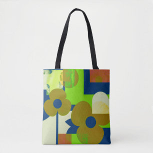 Colourful Floral Pattern Tote Bag – Cute Vibrant F