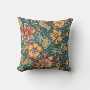 Colourful Floral pattern Wild Flowers Cushion
