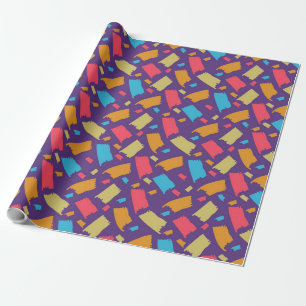 Colourful Floral Pattern Wrapping Paper