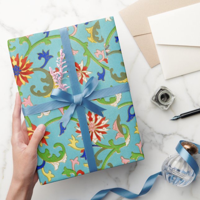 Colourful  Floral pattern Wrapping Paper (Gifting)