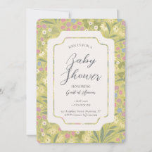 Colourful Floral Petunia Daisy Garden Baby Shower