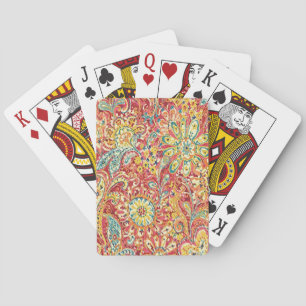 Colourful Floral Playing Cards